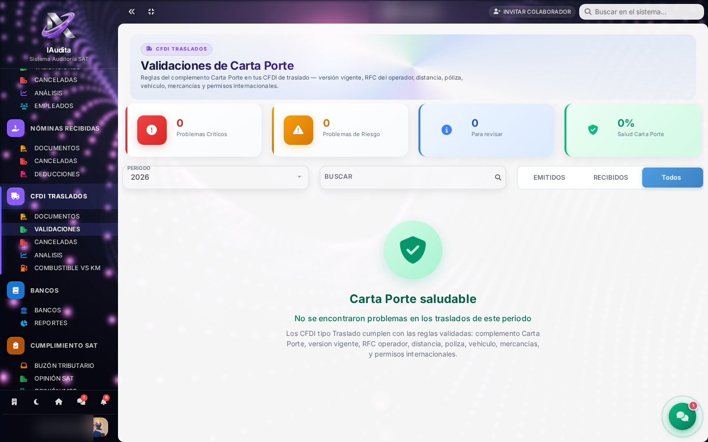 Motor de validaciones de Carta Porte 3.1 en iAudita