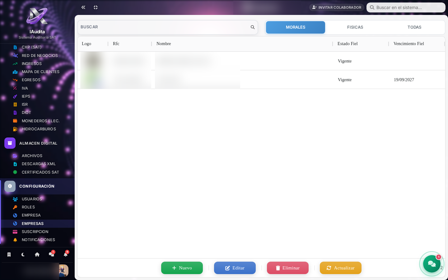 Multi-empresa en iAudita