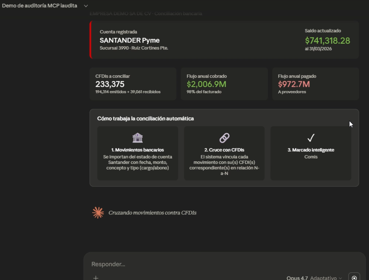 Dashboard de conciliacion bancaria con saldos, KPIs y proceso visualizado