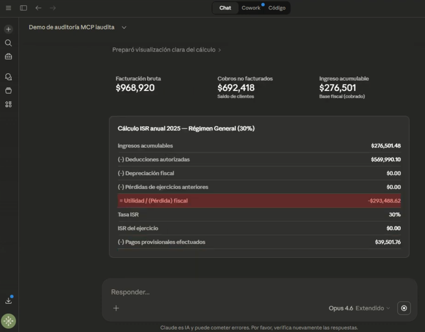 Calculo ISR anual 2025 Regimen General con detalle linea por linea
